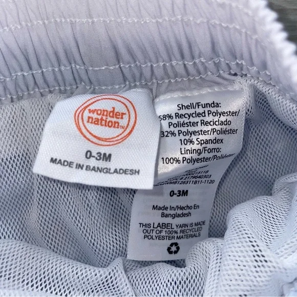 Baby Boy Swim Trunks Wonder Nation 0–3 Months - Picture 2 of 2